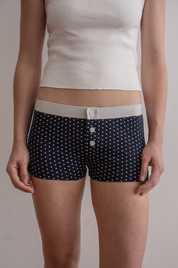Brandy Melville Best Price | Boy Short Heart Underwear
