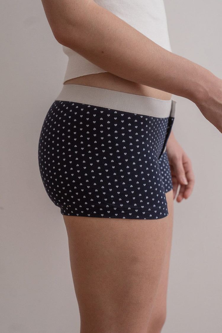 Brandy Melville Best Price | Boy Short Heart Underwear